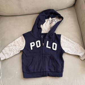 Polo by Ralph Lauren Kids Hoodie in Navy and Gray
